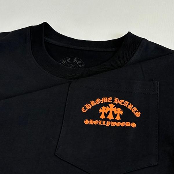 CHROME HEARTS クロムハーツ 2026新作 メンズ 半袖Tシャツ ポケットデザイン ロゴプリント クルーネック オーバーサイズ
