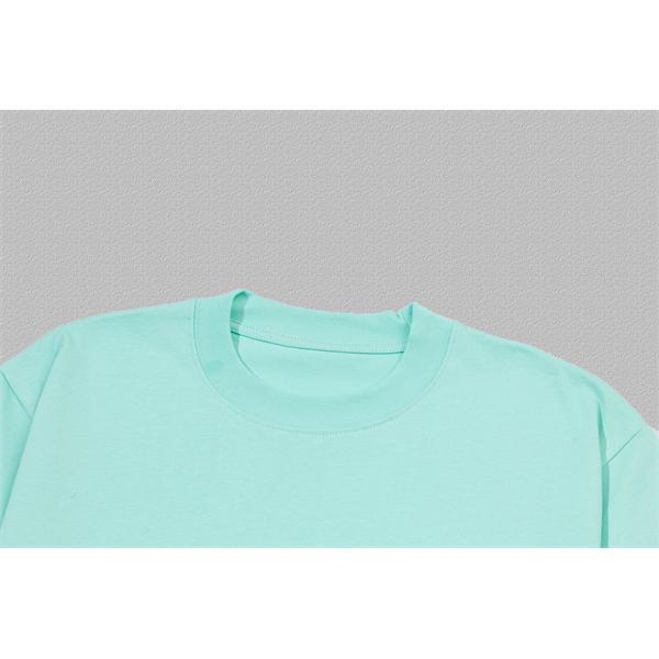 ミントグリーン ホワイト 半袖Tシャツ Chrome Hearts フロントロゴ クロムハーツ コピー クロス文字プリント クルーネック シンプルデザイン