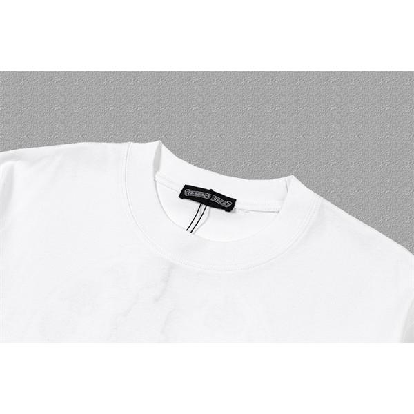  ミントグリーン Tシャツ Chrome Hearts リップロゴ クロムハーツ コピー 半袖 丸首 レッドグラフィック カジュアルトップス