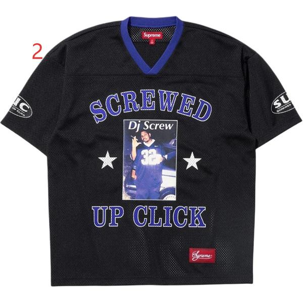 イトブルー メッシュジャージー Supreme SCREWED UP CLICK シュプリーム コピー フォトプリント 半袖 オーバーサイズ風