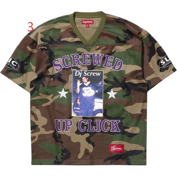 イトブルー メッシュジャージー Supreme SCREWED UP CLICK シュプリーム コピー フォトプリント 半袖 オーバーサイズ風