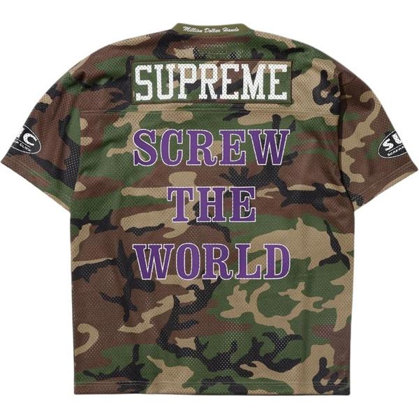 イトブルー メッシュジャージー Supreme SCREWED UP CLICK シュプリーム コピー フォトプリント 半袖 オーバーサイズ風