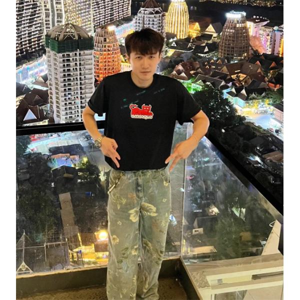 ブラック 半袖Tシャツ Supreme デビルロゴ シュプリーム コピー クルーネック ストリートトップス