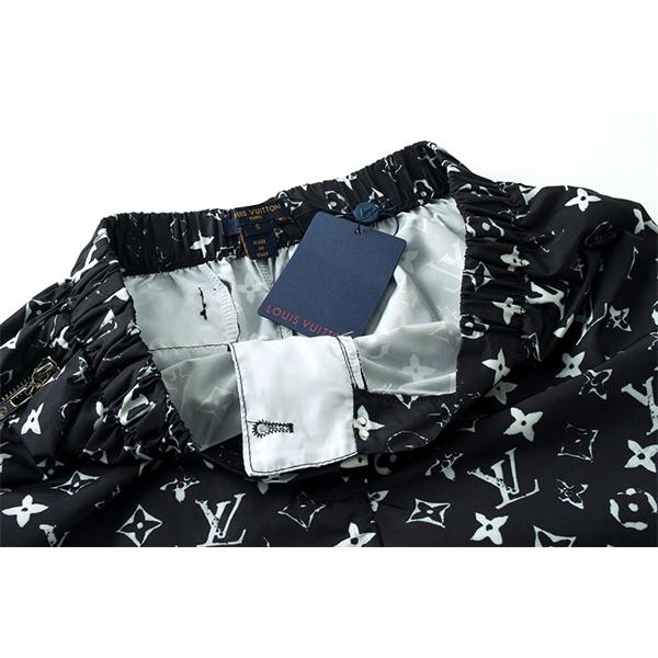 LOUIS VUITTON ルイヴィトン コピー モノグラム総柄 ジョガーパンツ ナイロンパンツ ブラック ストリートラグジュアリー
