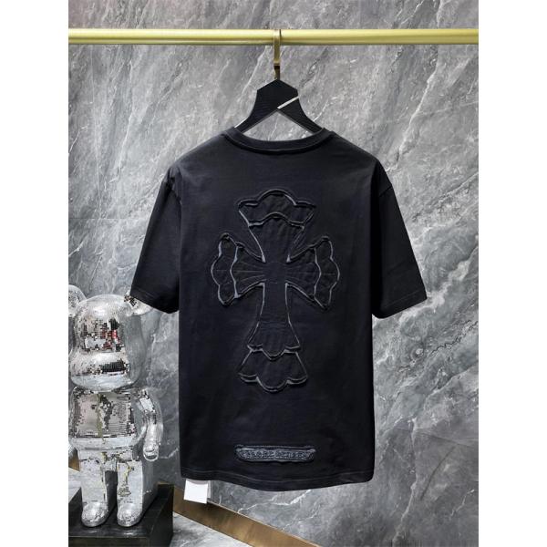 CHROME HEARTS クロムハーツ コピー ビッグクロスエンボス オーバーフィット 半袖Tシャツ