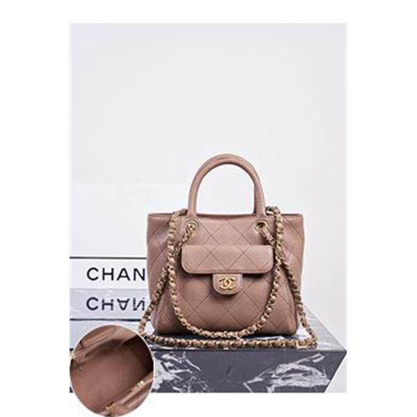  ベージュピンク ハンドバッグ CHANEL マトラッセ調 シャネル コピー ココマーク金具 チェーンショルダー 2WAYバッグ