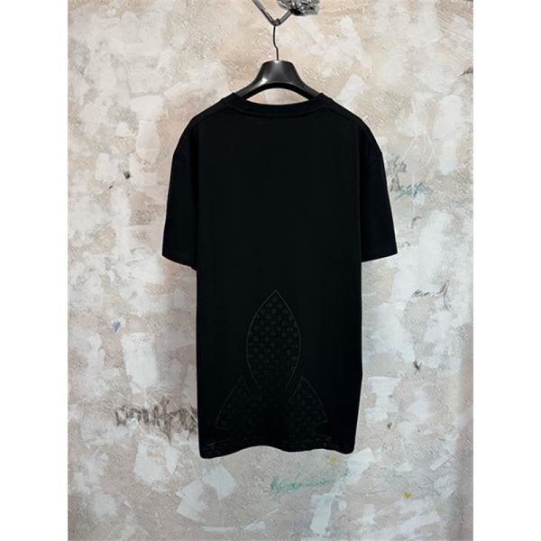  ホワイト 半袖Tシャツ Chrome Hearts クロムハーツ コピー 胸ポケットロゴ 裾グラフィック クルーネック ゆったりシルエット