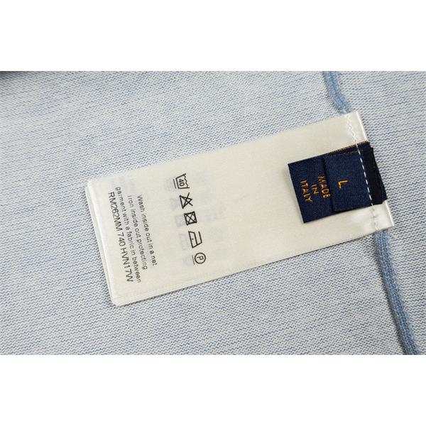 ブルー モノグラムパネル切替 クルーネック ポケットディテール 柔らかニット Tシャツ LOUIS VUITTON ルイヴィトン コピー