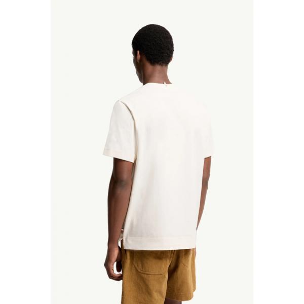 ホワイト ブラック 半袖Tシャツ MONCLER GRENOBLE モンクレール グルノーブル コピー 胸元ロゴプリント クルーネック シンプルカジュアル