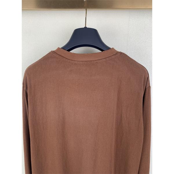 マルチカラー ブルー ロングTシャツ Acne Studios アクネ ストゥディオズ コピー フロントロゴプリント 丸首 リラックスフィット