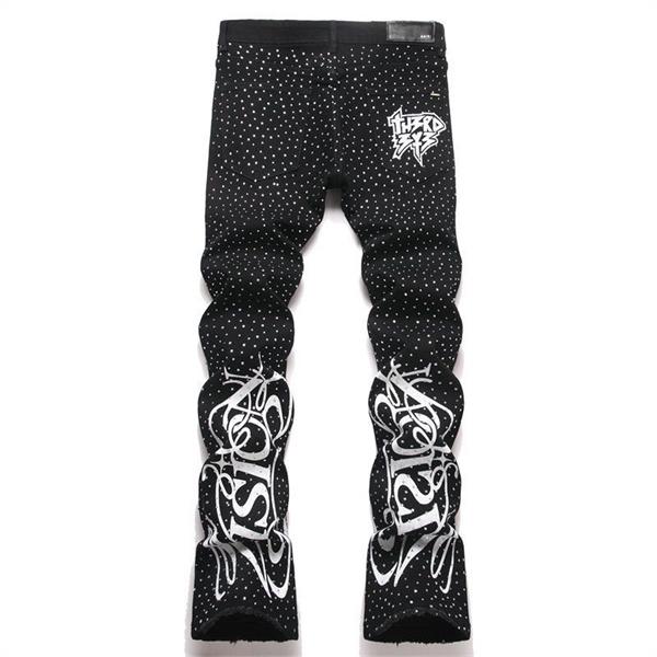 人気流行AMIRI 新作アミりデニムコピー メンズ マイクロフレア 欧米ストリートブランド スリムストレッチ 