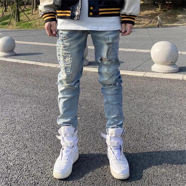 人気新作アミりデニムコピー AMIRI MX1 ハイストリート スリムシルエット FOG メンズストリートファッション