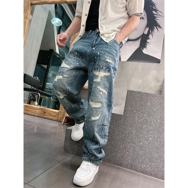 アミりデニムパンツコピーAMIRI 2026SS 新作 メンズワイド 心地よい伸縮性のある素材 上品でエレガント