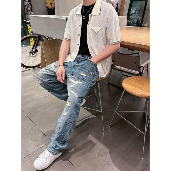 アミりデニムパンツコピーAMIRI 2026SS 新作 メンズワイド 心地よい伸縮性のある素材 上品でエレガント