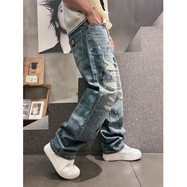 アミりデニムパンツコピーAMIRI 2026SS 新作 メンズワイド 心地よい伸縮性のある素材 上品でエレガント