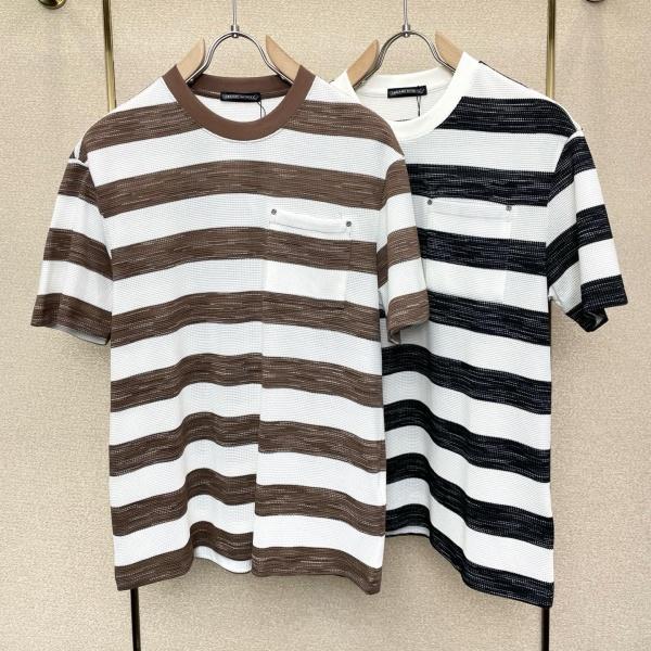 2026新作 CHROME HEARTS クロムハーツ N級 メンズ ボーダーワッフルTシャツ 半袖カットソー 2色展開