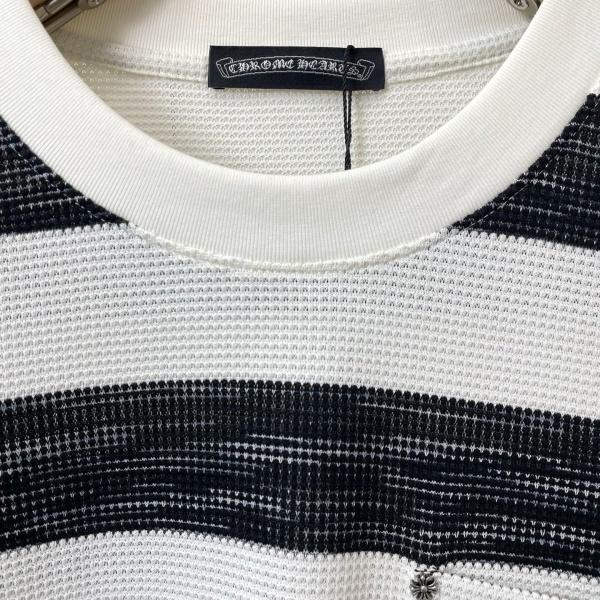 2026新作 CHROME HEARTS クロムハーツ N級 メンズ ボーダーワッフルTシャツ 半袖カットソー 2色展開