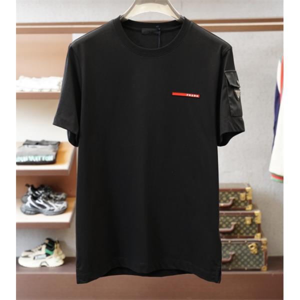 PRADA【春夏新作半袖】肌触りプラダtシャツスーパーコピー吸汗性に優れ着心地抜群｜173cm・65kgはMサイズ