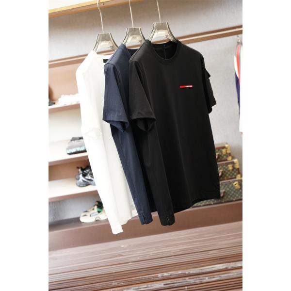 PRADA【春夏新作半袖】肌触りプラダtシャツスーパーコピー吸汗性に優れ着心地抜群｜173cm・65kgはMサイズ