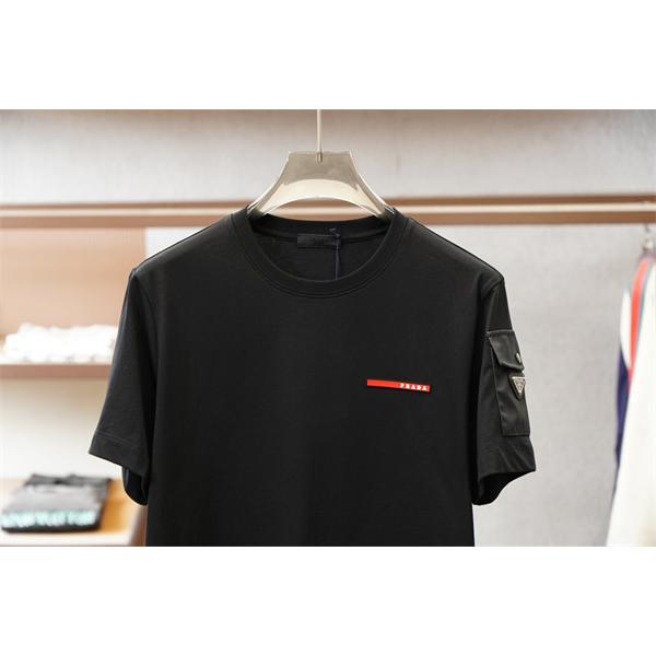 PRADA【春夏新作半袖】肌触りプラダtシャツスーパーコピー吸汗性に優れ着心地抜群｜173cm・65kgはMサイズ