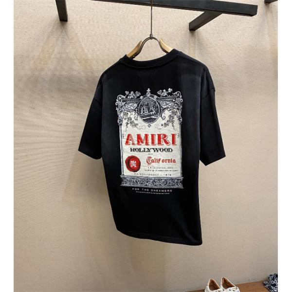 Amiri ☆【夏新作】USストリートブランド オーバーサイズ コットン100% プリントTシャツ アミリ 半袖コピー