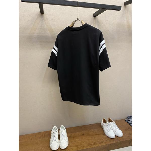 Amiri ☆アミリ 半袖Tシャツコピーヘビーウェイト綿100% ロゴプリント＆袖切り替えデザイン ユニセックス