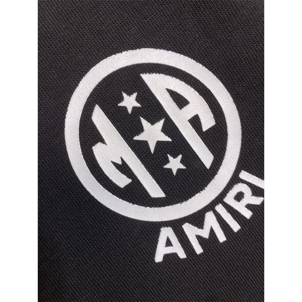 Amiri ☆アミリ 半袖Tシャツコピーヘビーウェイト綿100% ロゴプリント＆袖切り替えデザイン ユニセックス