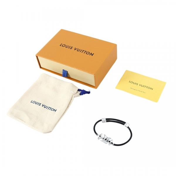 LV  ICONICシリーズルイヴィトンブレスレットコピー上品＆シンプルロゴ＋ステンレスバックル 細いレザーコード
