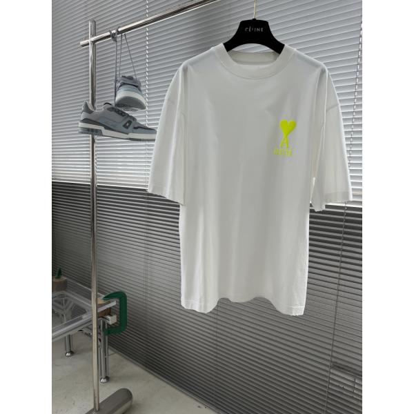 AMI PARIS アミ パリスtシャツコピー2026春夏 シンプルデザインホワイト色