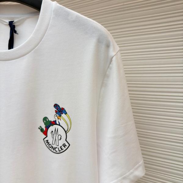 2026新作 MONCLER モンクレール SpaceMonDuck ワンポイント刺繍 半袖Tシャツ ルーズフィット コットンTEE
