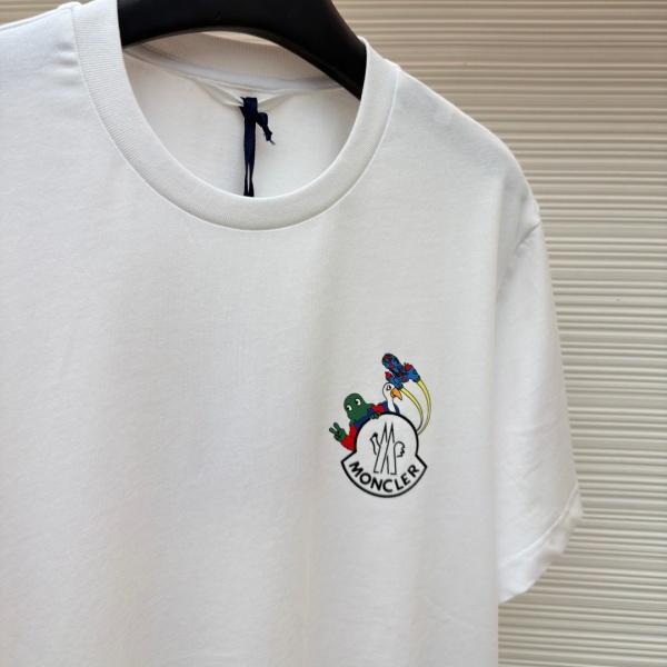 2026新作 MONCLER モンクレール SpaceMonDuck ワンポイント刺繍 半袖Tシャツ ルーズフィット コットンTEE
