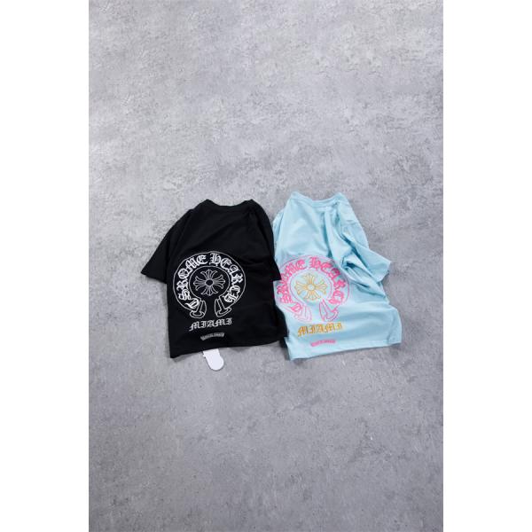 お洒落快適Chrome Heartsクロムハーツtシャツコピー2色黒色ブルー個性的