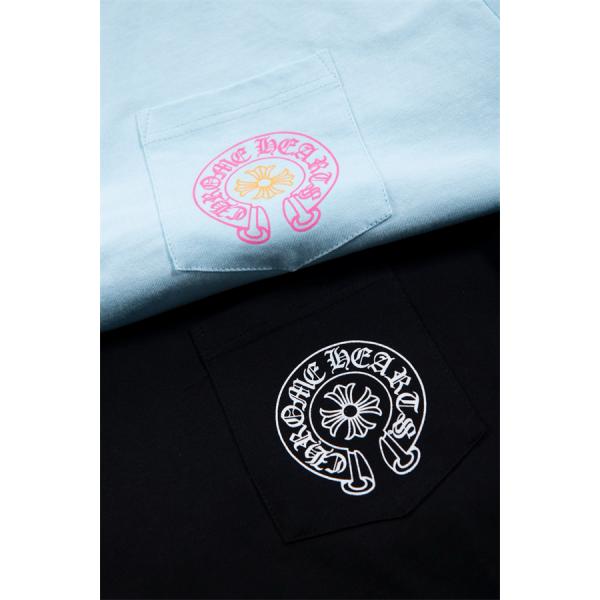 お洒落快適Chrome Heartsクロムハーツtシャツコピー2色黒色ブルー個性的