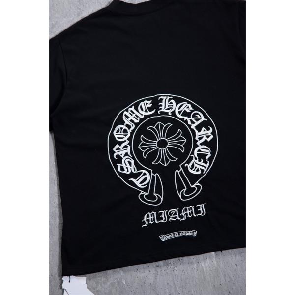 お洒落快適Chrome Heartsクロムハーツtシャツコピー2色黒色ブルー個性的
