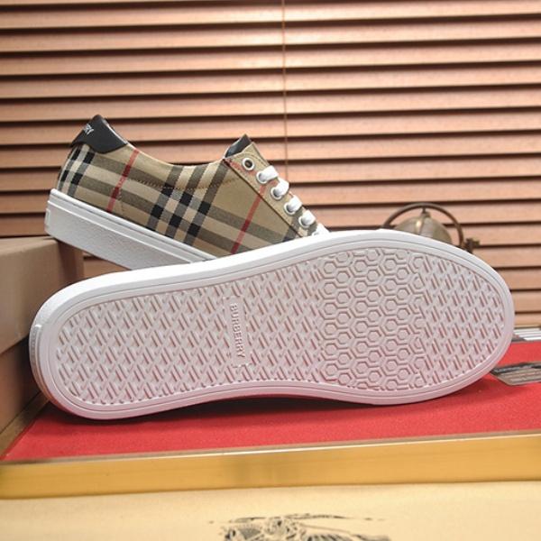 2026新作 BURBERRY バーバリー ヴィンテージチェック ローカットスニーカー キャンバス レースアップシューズ