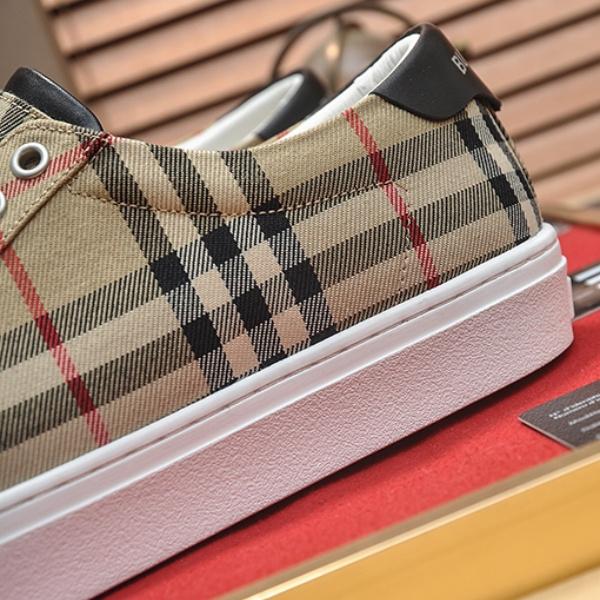 2026新作 BURBERRY バーバリー ヴィンテージチェック ローカットスニーカー キャンバス レースアップシューズ