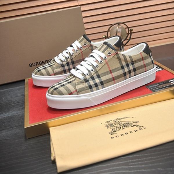 2026新作 BURBERRY バーバリー ヴィンテージチェック ローカットスニーカー キャンバス レースアップシューズ