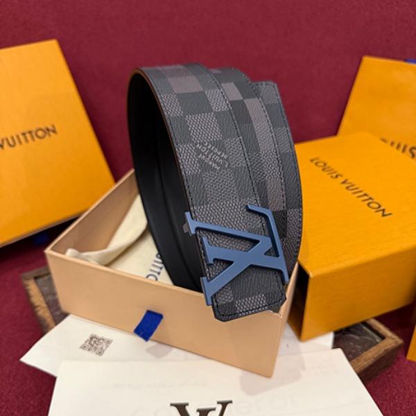 2026新作 LOUIS VUITTON ルイヴィトン ダミエグラフィット LVバックル レザーベルト リバーシブル仕様