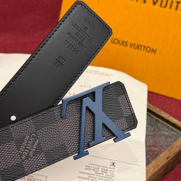 2026新作 LOUIS VUITTON ルイヴィトン ダミエグラフィット LVバックル レザーベルト リバーシブル仕様
