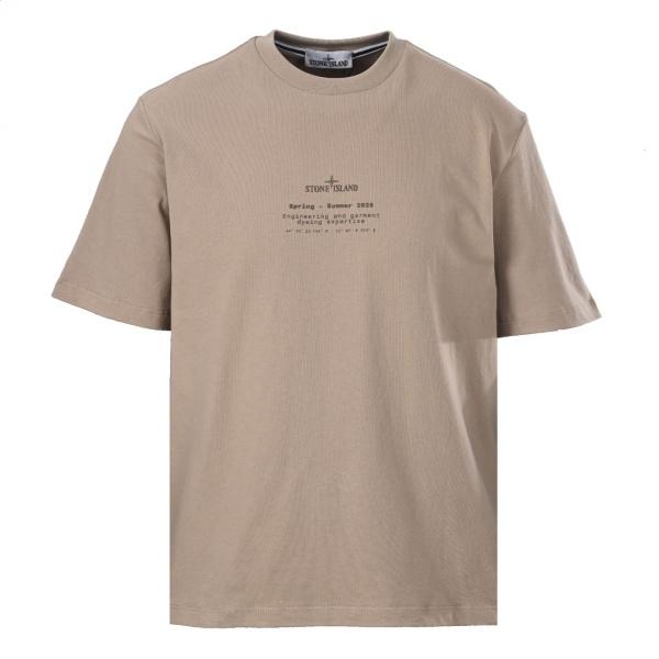 2026新作 STONE ISLAND ストーンアイランド コンパスバックプリント 半袖Tシャツ ガーメントダイ ルーズフィットTEE