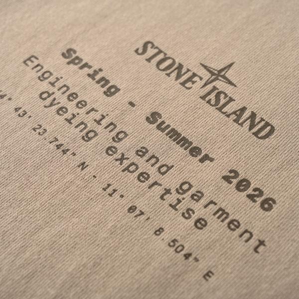 2026新作 STONE ISLAND ストーンアイランド コンパスバックプリント 半袖Tシャツ ガーメントダイ ルーズフィットTEE