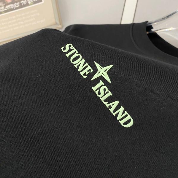 2026新作 STONE ISLAND ストーンアイランド コンパスバックプリント 半袖Tシャツ ミントロゴ コットンカットソー