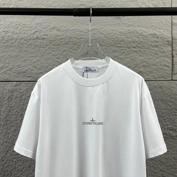 STONE ISLAND ストーンアイランド ヴィンテージコンパス バックプリント 半袖Tシャツ ルーズフィット コットンカットソー