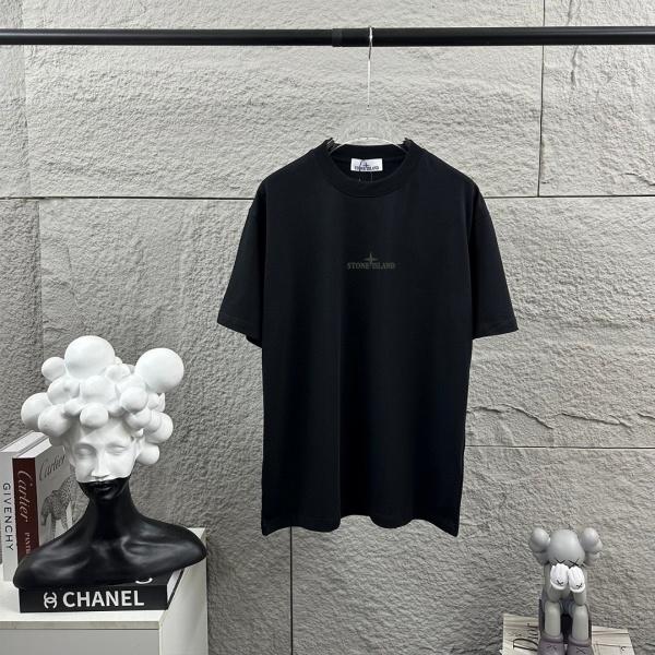 STONE ISLAND ストーンアイランド ヴィンテージコンパス バックプリント 半袖Tシャツ ルーズフィット コットンカットソー