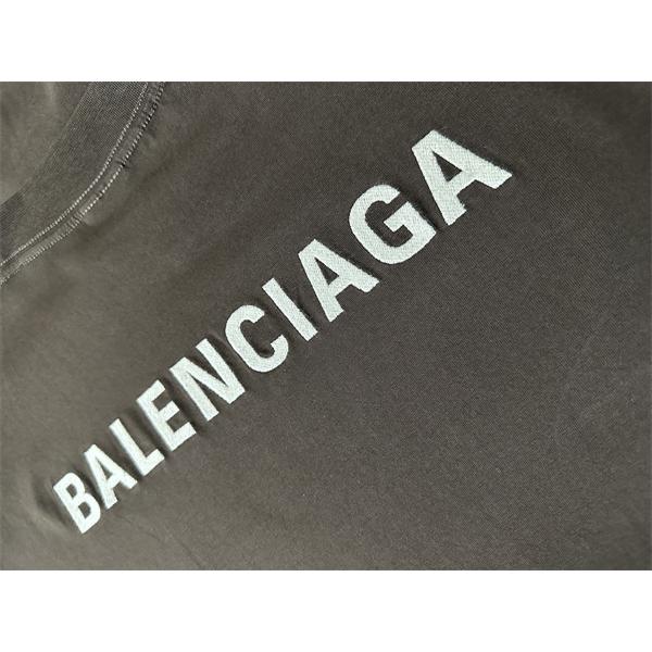 コーヒー色超人気 バレンシアガtシャツスーパーコピーBalenciaga  26ss logo刺繡