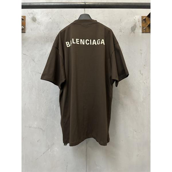 コーヒー色超人気 バレンシアガtシャツスーパーコピーBalenciaga  26ss logo刺繡
