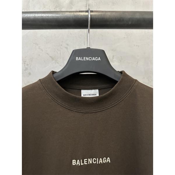 コーヒー色超人気 バレンシアガtシャツスーパーコピーBalenciaga  26ss logo刺繡