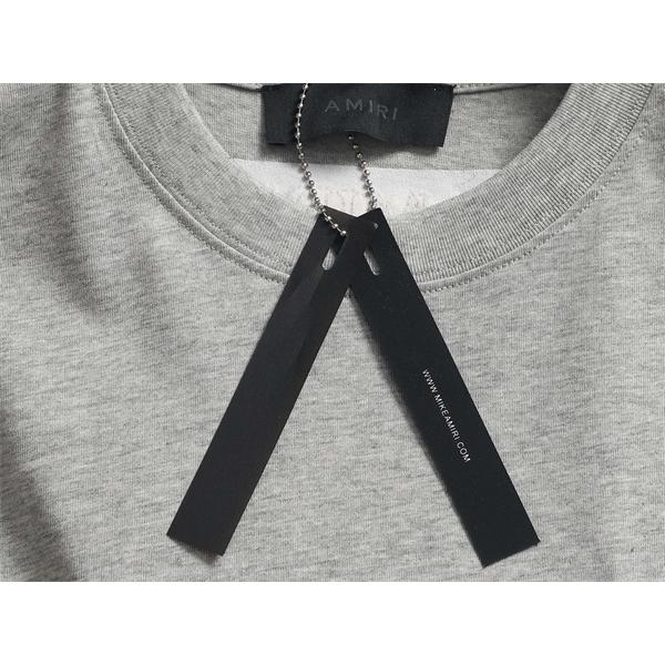 ロゴ刺繍 ポケットデザイン 半袖 AMIRI アミリ コピー Tシャツ ルーズフィット コットンカットソー
