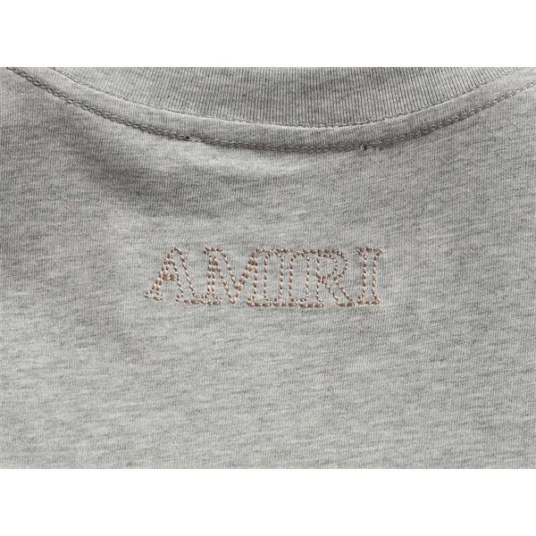 ロゴ刺繍 ポケットデザイン 半袖 AMIRI アミリ コピー Tシャツ ルーズフィット コットンカットソー