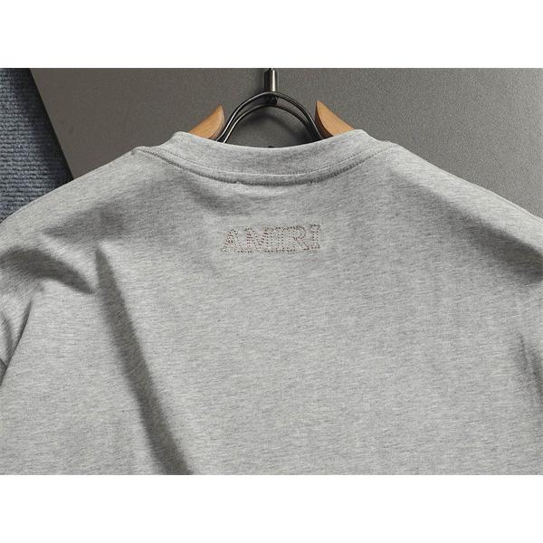 ロゴ刺繍 ポケットデザイン 半袖 AMIRI アミリ コピー Tシャツ ルーズフィット コットンカットソー